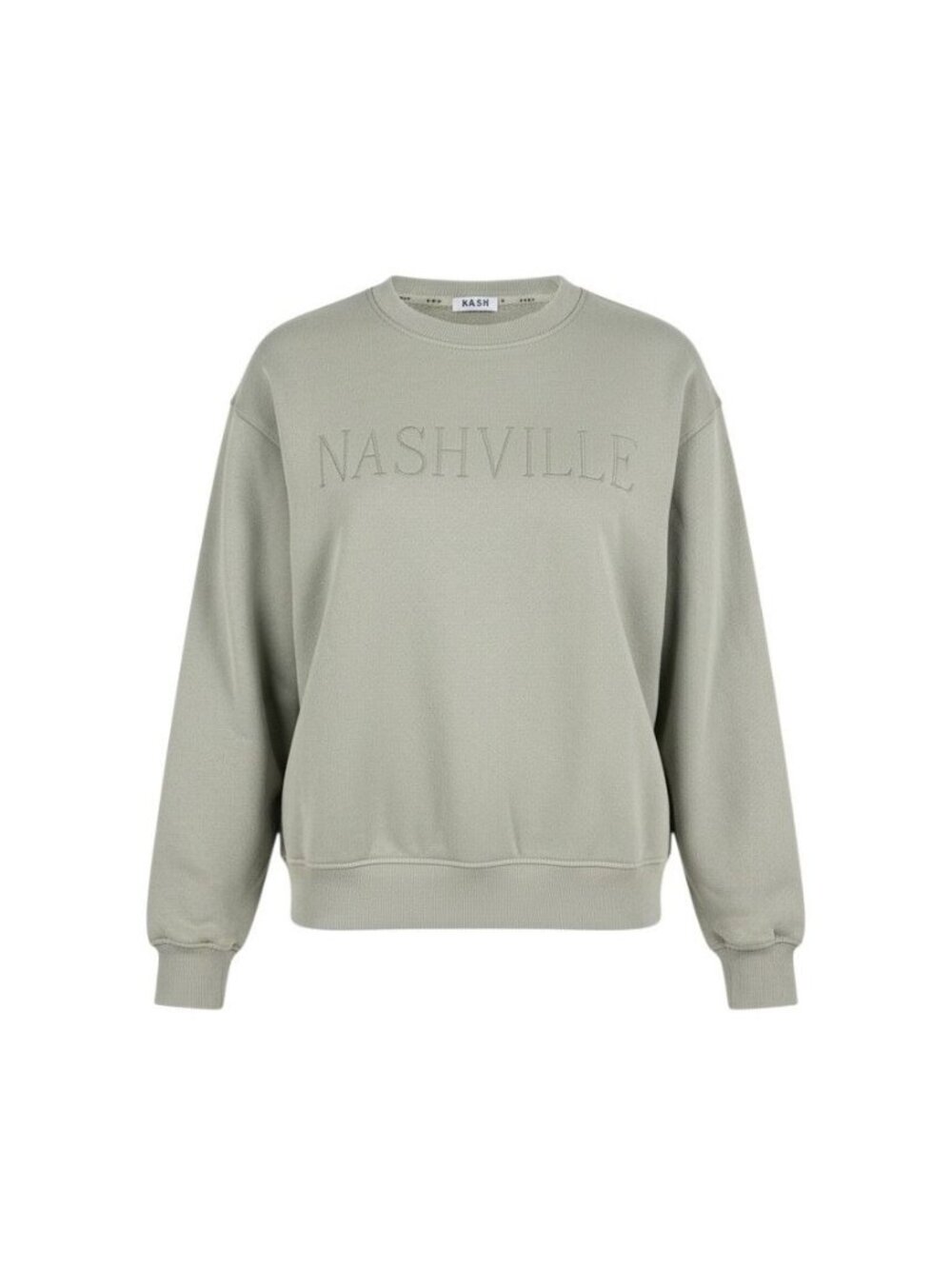 Nash Nashville Embroidered Sage Green Crewneck Sweatshirt Small NWT FLAW